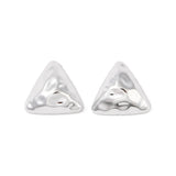 Plastic Cabochon Triangle 18x19mm Silver 10/pk