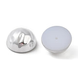 Plastic Cabochon Round Textured 14mm Silver 10/pk