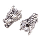 Metal Dragon Beads 9x15mm Antique Silver 5/pk