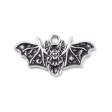 Gothic Bat Enamel Pendant 14x25mm 5/pk