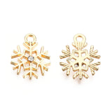 Snowflake Metal Charm 16x13mm Gold 5/pk