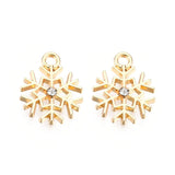 Snowflake Metal Charm 16x13mm Gold 5/pk
