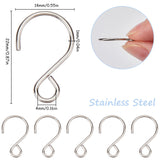 Ornament Hook 22x14mm Stainless Steel 30/pk