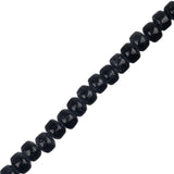 Glass Crow Beads 9x7mm Black 30/Strand