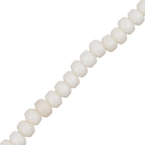 Glass Crow Beads 9x7mm White 30/Strand