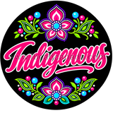 Epoxy Sticker Printed Round 1" Indigenous Floral 10/pk