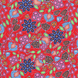 Cotton Fabric Heal MMIW Floral Red - Half Yard