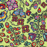 Cotton Fabric Ojibway Florals #5 Lime - Half Yard