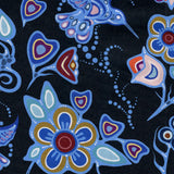 Cotton Fabric Ojibway Florals #6 Black - Half Yard