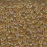 Long Magatama Beads #132FR Light Topaz Matte AB 8.5g