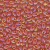 Long Magatama Beads #138FR Orange Matte AB 8.5g