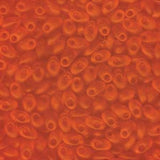 Long Magatama Beads #138F Orange Matte 8.5g