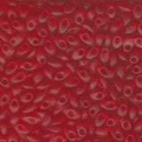 Long Magatama Beads #140F Red Orange Matte 8.5g