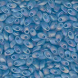 Long Magatama Beads #148FR Aqua Matte AB 8.5g