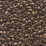 Long Magatama Beads #2006 Met Dark Bronze Matte 6g