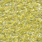 Long Magatama Beads #273 Light Yellow Lined AB 8.5g