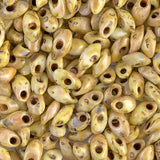 Long Magatama Beads #4512 Picasso Canary Yellow 6g