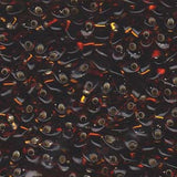 Long Magatama Beads #5 Silver Lined Dark Topaz 8.5g