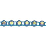 Plastic Rhinestone Banding 2mm Blue/Crystal AB 10yd/pk