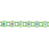 Plastic Rhinestone Banding 2mm Green/Crystal AB 10yd/pk