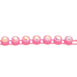 Plastic Rhinestone Banding 2mm Hot Pink/Crystal AB 10yd/pk