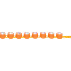 Plastic Rhinestone Banding 2mm Orange/Crystal AB 10yd/pk