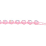 Plastic Rhinestone Banding 2mm Pink/Crystal AB 10yd/pk