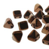 *Czech Pyramid Stud Beads 6mm Jet Bronze 25/strand