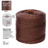 S-Lon Bead Cord .5mm Brown 77yd Spool