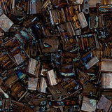 Tila Beads #4502 Dark Topaz Picasso Turquoise 5.2g