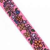 Printed Ribbon 1.5 inch Ojibway Florals Pink - Per Yard