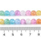 Selenite Pastel Mixed Beads 6.5mm Round Grade AB (Natural/Dyed) 15-16" Strand