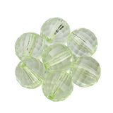 Faceted Plastic Beads 8mm Transparent Pale Green 50g