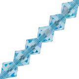 Preciosa Bicone 3mm Aqua AB 5" Strand