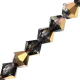 Preciosa Bicone 3mm Crystal Aurum Half Coat 5" Strand