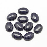 Gemstone Cabs, Oval 13x18mm Goldstone Blue (Synthetic/Dyed) 2/pk