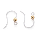 Clear / Gold Hypoallergenic Fish Hook Earrings 100/pk