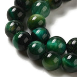 Tiger Eye Green Beads 6mm Round (Natural/Dyed) 15-16" Strand