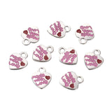 Made With Love Heart Charm 13x10mm 5/pk