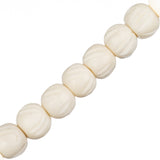Bone Carved Beads 8mm Ivory 24/Strand