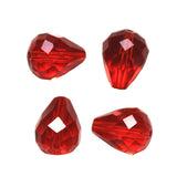K9 Glass Teardrop Beads 12x10mm Light Siam 10/pk