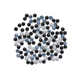Round Plastic Pearls 8mm Gloss Tri-Colourmix Black 35g