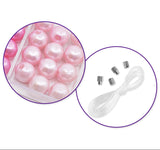 Pearl Bead Kit 8mm/10mm Pink with Cord & Clasps