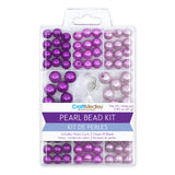 Pearl Bead Kit 8mm/10mm Purple with Cord & Clasps