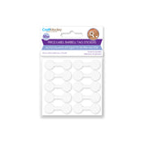Barbell Jewelry Labels 32x13mm White 50/pk