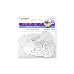 Hang Tags 25x32mm White 50/pk