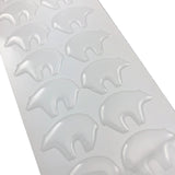 Epoxy Sticker, Bear 1 1/4" Clear 4/pk
