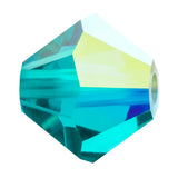 Preciosa Bicone 6mm Blue Zircon AB Each