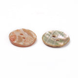 Button Shell 15mm Abalone Coral 10/pk