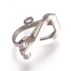 Clip On Earrings with Loop Stainless Steel 10/pk